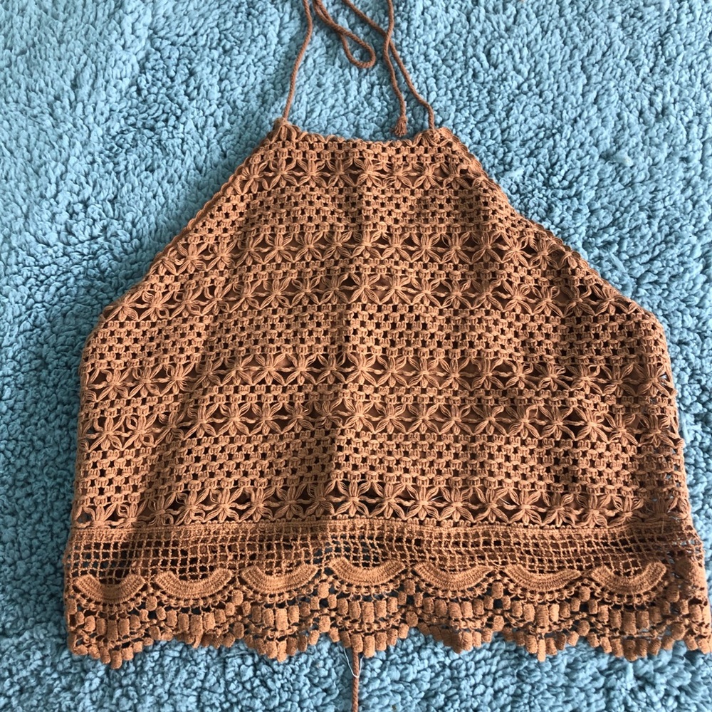 Crotche halter top